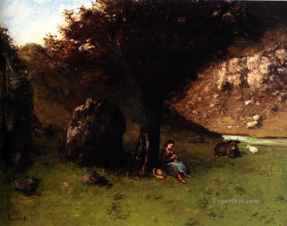 La Petite Bergere La joven pastora Pintor realista Gustave Courbet Pintura al óleo